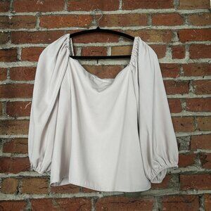 Love Bonito Puff Sleeve Blouse in Blush (US Size 12)